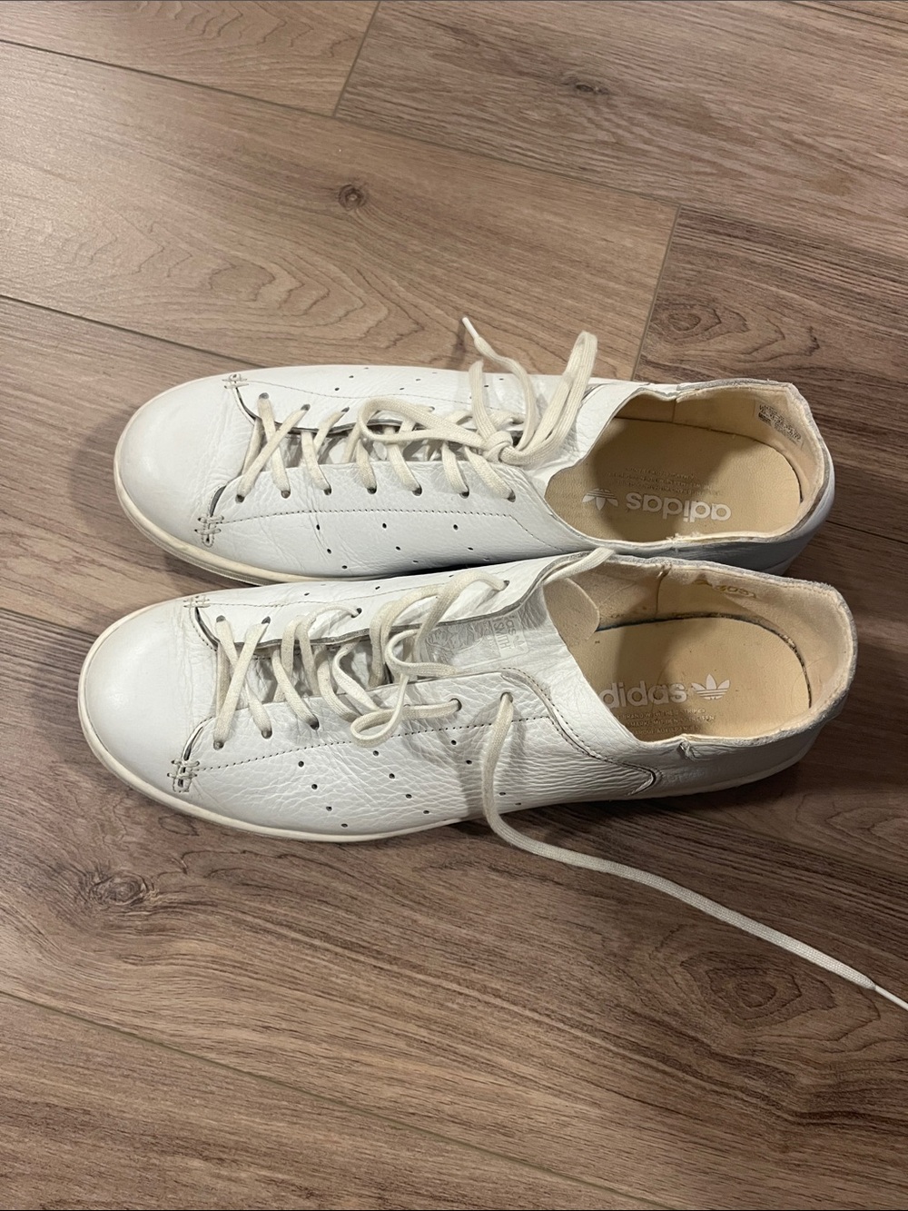 adidas Men's Adidas Stan Smith White Low-Top Leather Sneakers